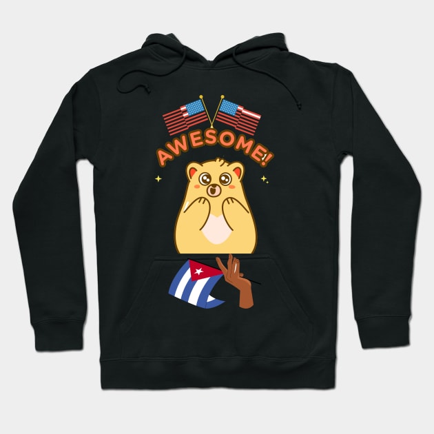 50% cuban 50% American 100% Awesome Hoodie by Ekkoha